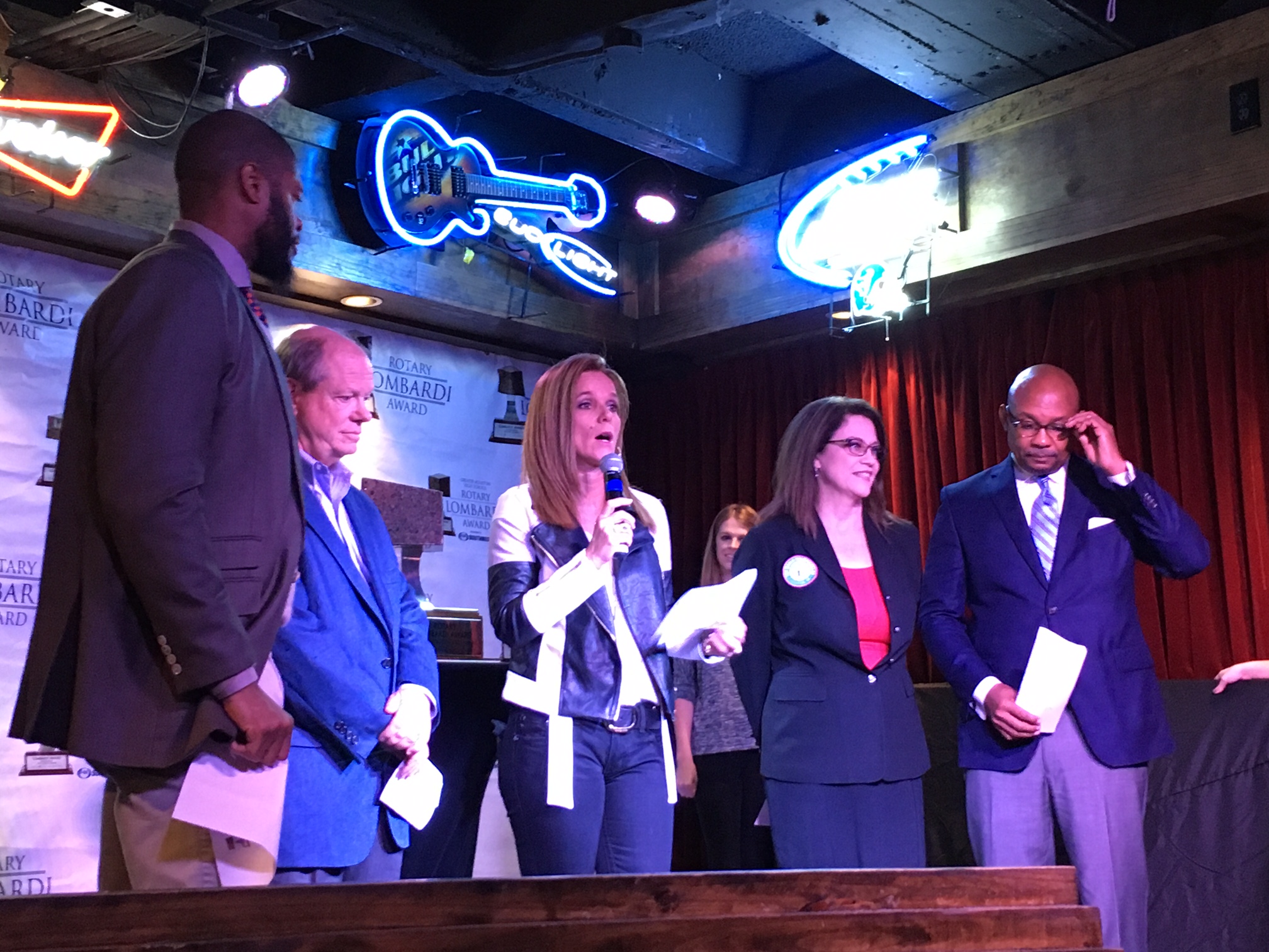 Rotary Lombardi Award Travels Around the City of Houston