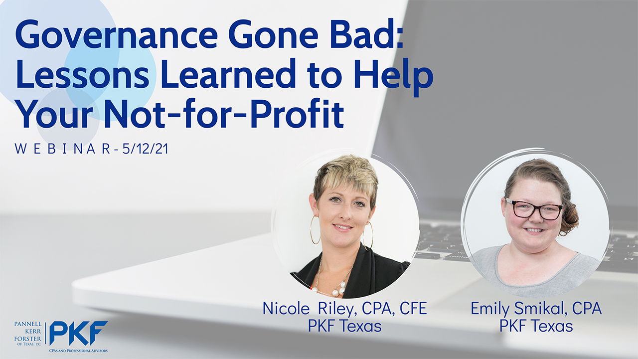 Recap: “Governance Gone Bad” Not-for-Profit Webinar