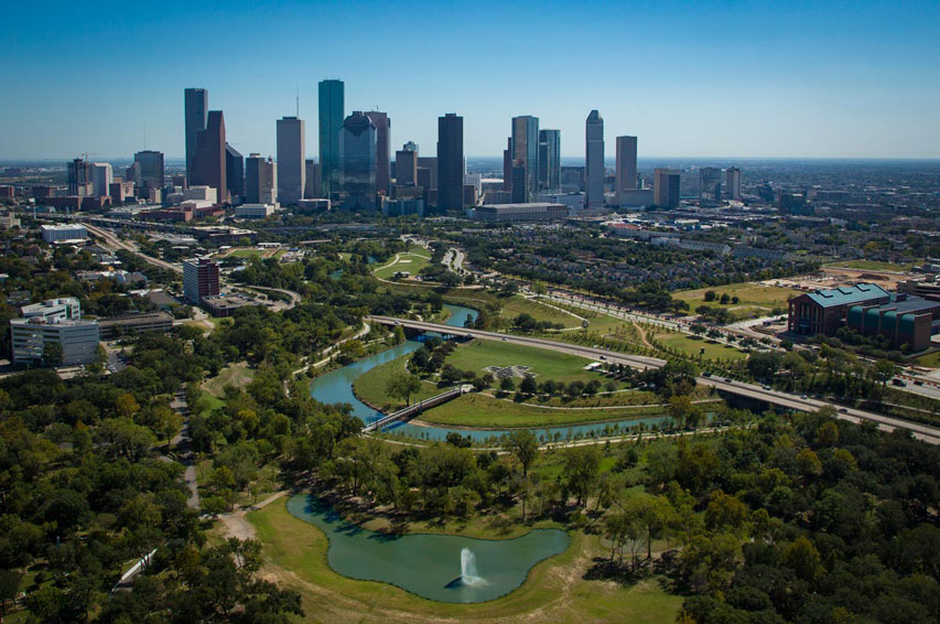 houston tx real estate aerial view
