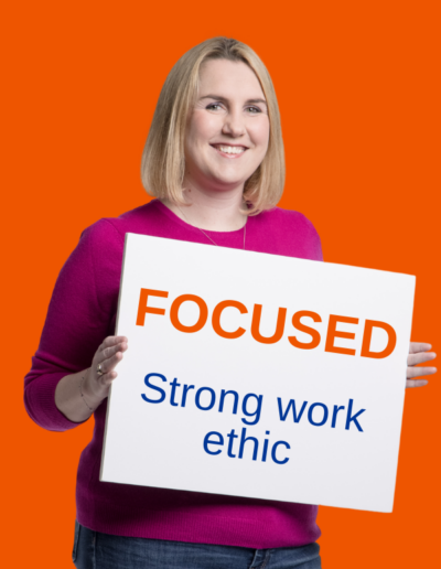 Approachable Advisor Holding Focus Sign