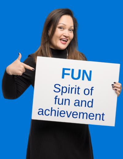 Approachable Advisor Holding Fun Sign