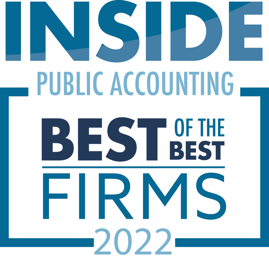 2022 Inside Public Accounting Best of the Best Accounting Firm award logo