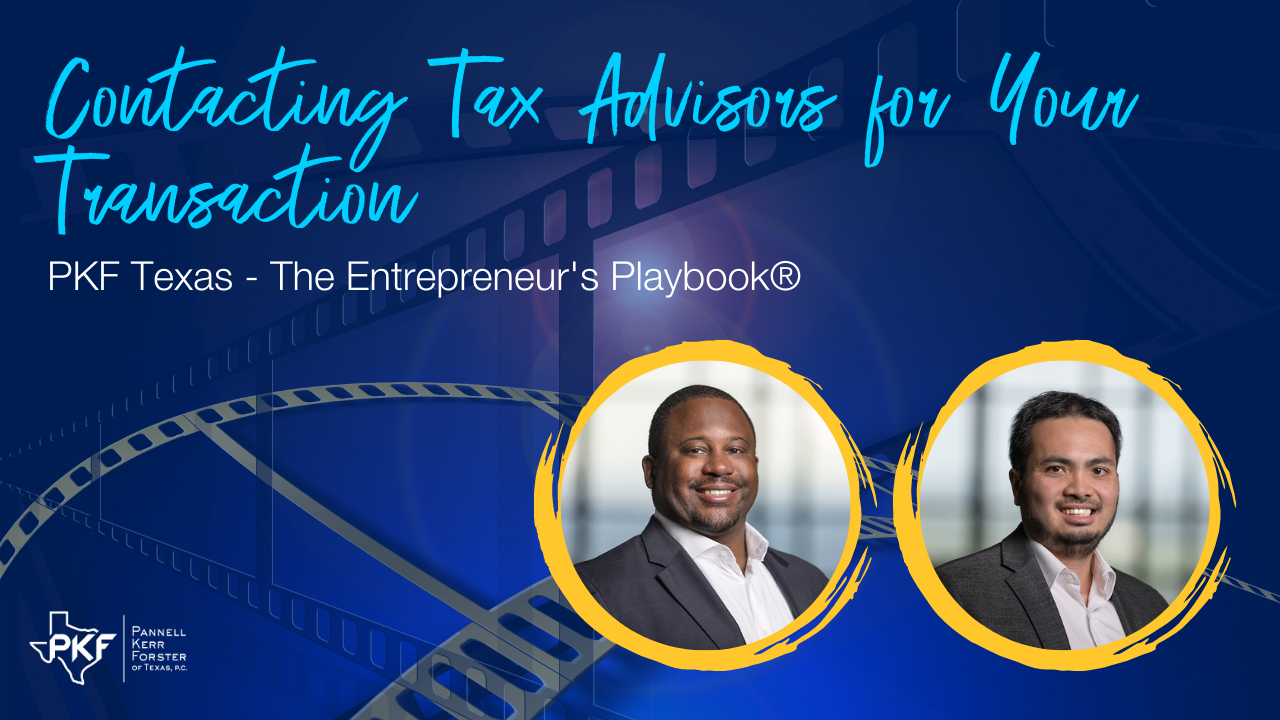 Contacting Tax Advisors for Your Transaction