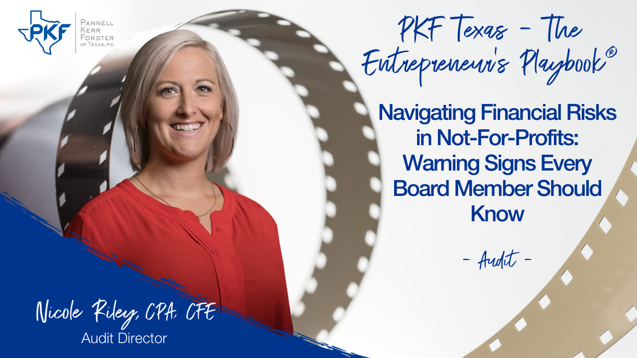 Navigating Financial Risks in Not-For-Profits: Warning Signs Every Board Member Should Know