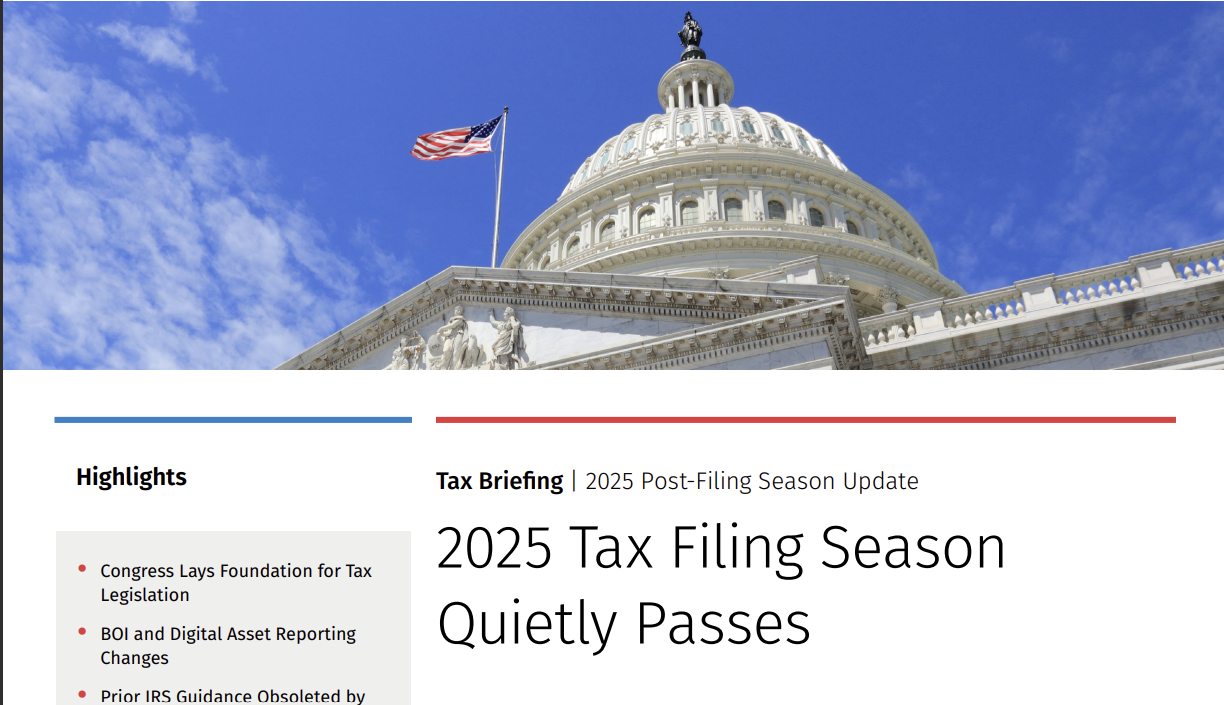 Tax Brief: 2025 Post-Filing Season